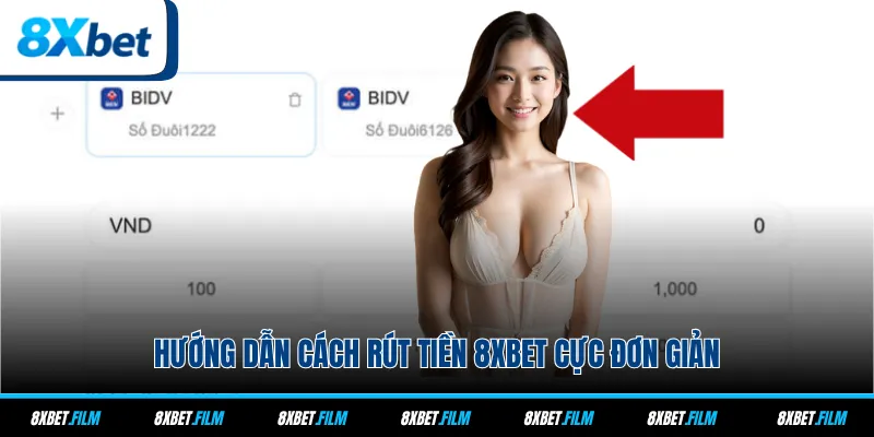 Hướng dẫn cách rút tiền 8xbet cực đơn giản